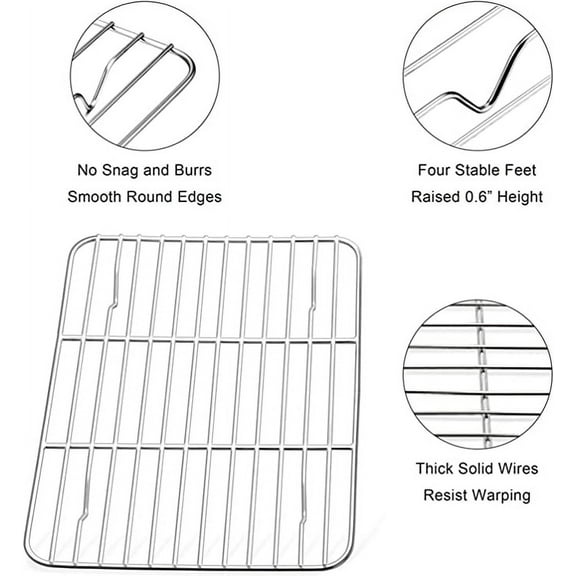 Baking Rack Cooling Roasting Rack Cooling Rack Stainless Steel for Baking Sheet Oven Pan Rack, Healthy & Rust Free, Oven & Dishwasher Safe (8.76.3 )
