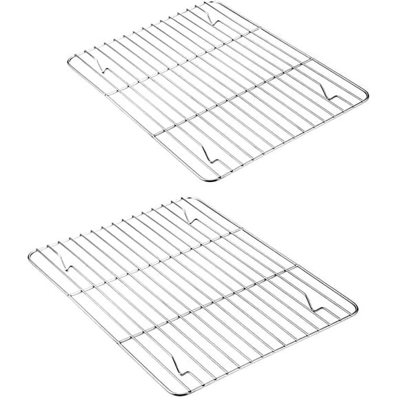 Baking Rack, Stainless Steel Cooling Roasting Rack for Baking Sheet Oven Pan, Healthy & Non Toxic, Sturdy & Rust Free, Oven & Dishwasher Safe - Set of 2(8.76.3)