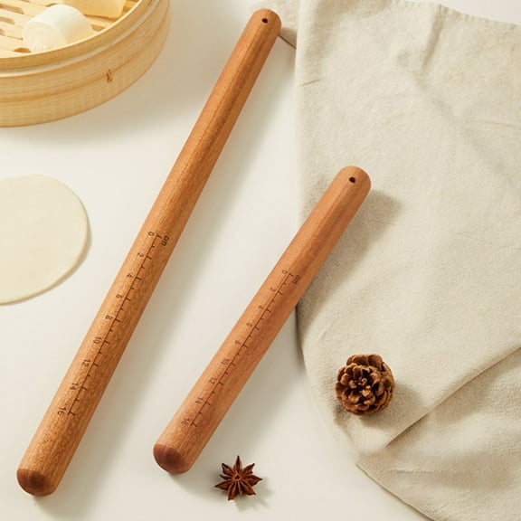 Baking Rolling Pin under $5! Cagogo 16 Inch Wooden Rolling Pin, Traditional Dough Roller, Baking Kitchen Utensil, Pizza Pastry Maker, Bread Cookie Rolling Pin, Natural Wood Roller, Cooking Baking