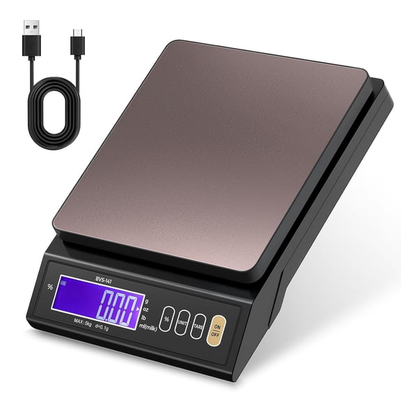 Baking Scale 0.1 Gram Accuracy Digital Scale for Kitchen, Candle, Soap and Sourdough Bread Making, with Percenta Weighing Function, Weigh in Grams, Pounds and Ounces (10 lb)