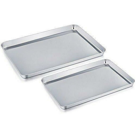 Baking Sheet Cookie Sheet Set of 2, Pure Stainless Steel baking Pan Tray
