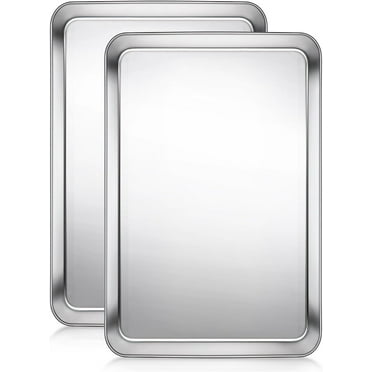 Jelly Roll Pan - Sheet - Baking Tray for Baking&Roasting - Cookie Sheet - 2 Piece - Sheet Pan for Oven - Durable Steel Baking Pan - Nonstick&Nontoxic&Easy Clean - 16''x 12'' x 1''