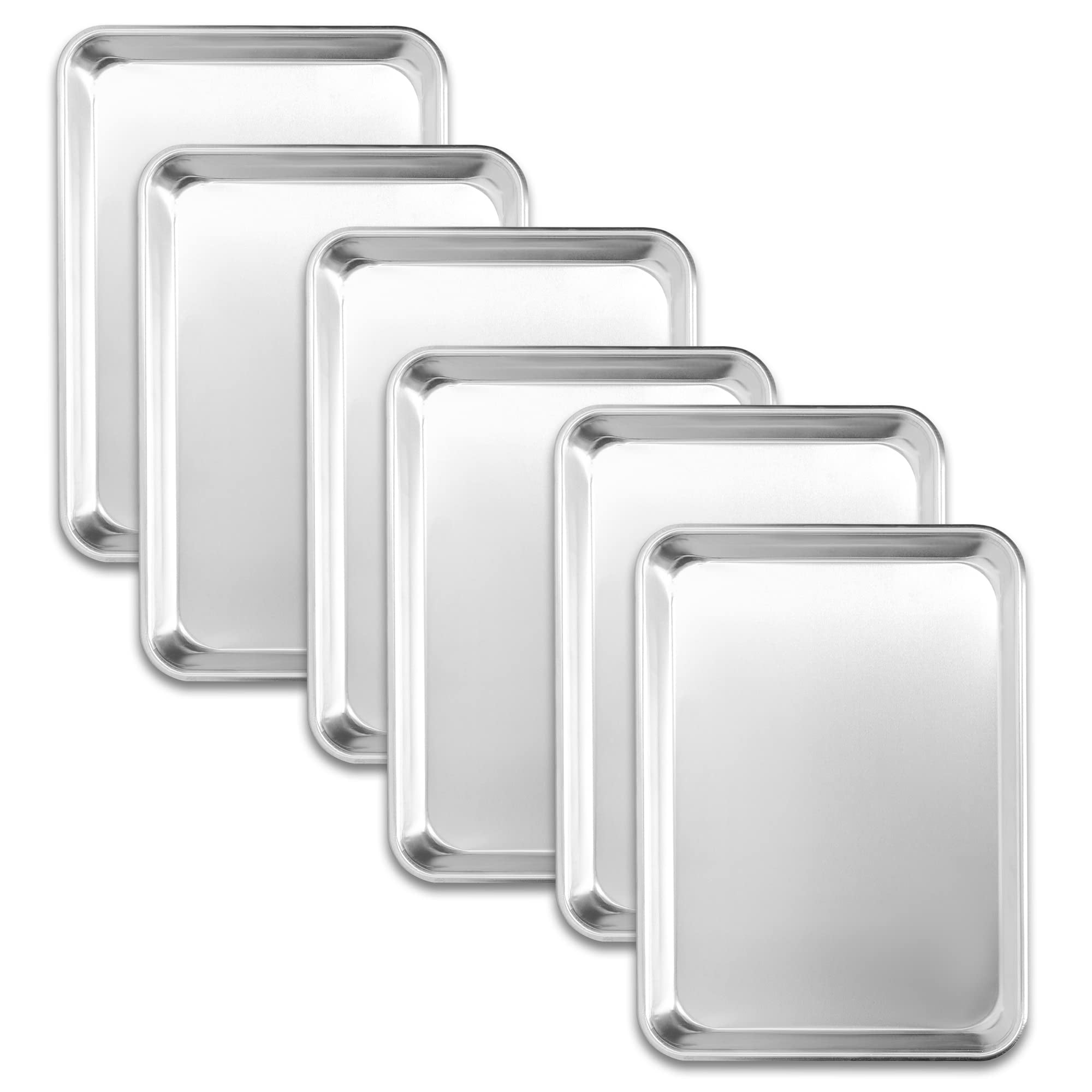 Baking Sheet Pan Aluminum 6 Pack 13"×10" for Baking