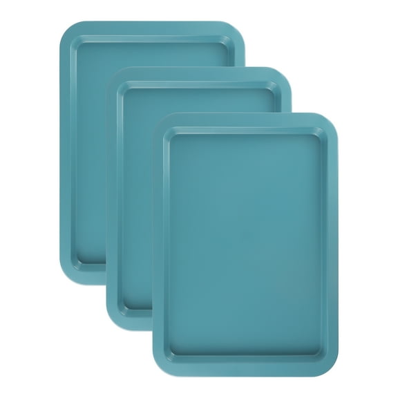 Baking Sheet Pan, Cookie Sheets for Oven Cooking, Warp Resistant Nonstick Cake Pan, Durable Sheet Pans for Baking, Roasting Green 3PCS