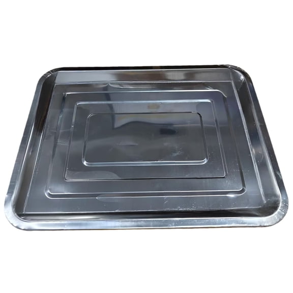Baking Sheet Pan, Durable Stainless Cookie Tray Pans for Oven Toasting, Rectangle Baking Tray for Cooking Roasting, Non Toxic & Easy Clean, Dishwasher Safe, 1Pc,Multiple Sizes(Silver,10.6x7.9x0.8")
