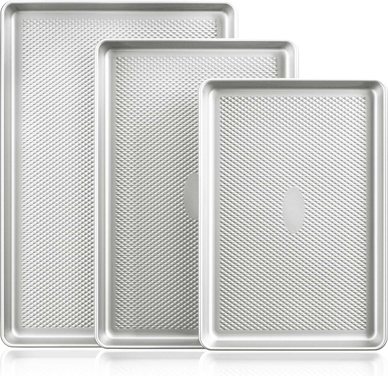 Baking Sheet Pan Set, Cookie Sheets for Oven, Nonstick Half/Quarter