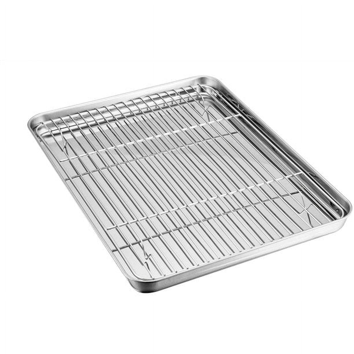 Medium Stainless Steel Baking Sheet with Rack Set