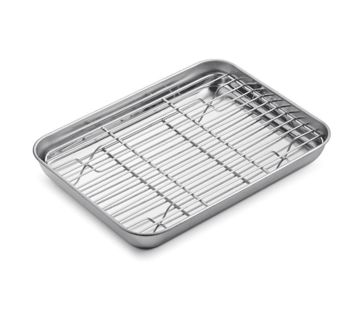Topboutique Stainless Steel Baking Sheet with Rack Set, Non Toxic ...