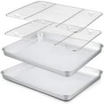 thumbnail image 1 of Baking Sheet & Rack Set (2 Sheets & 2 Racks), Casewin Durable Stainless Steel Baking Pans with Cooling Rack, Mirror Polished Cookie Pan with Rack Rust Free Baking Tray Dishwasher Safe, 1 of 7
