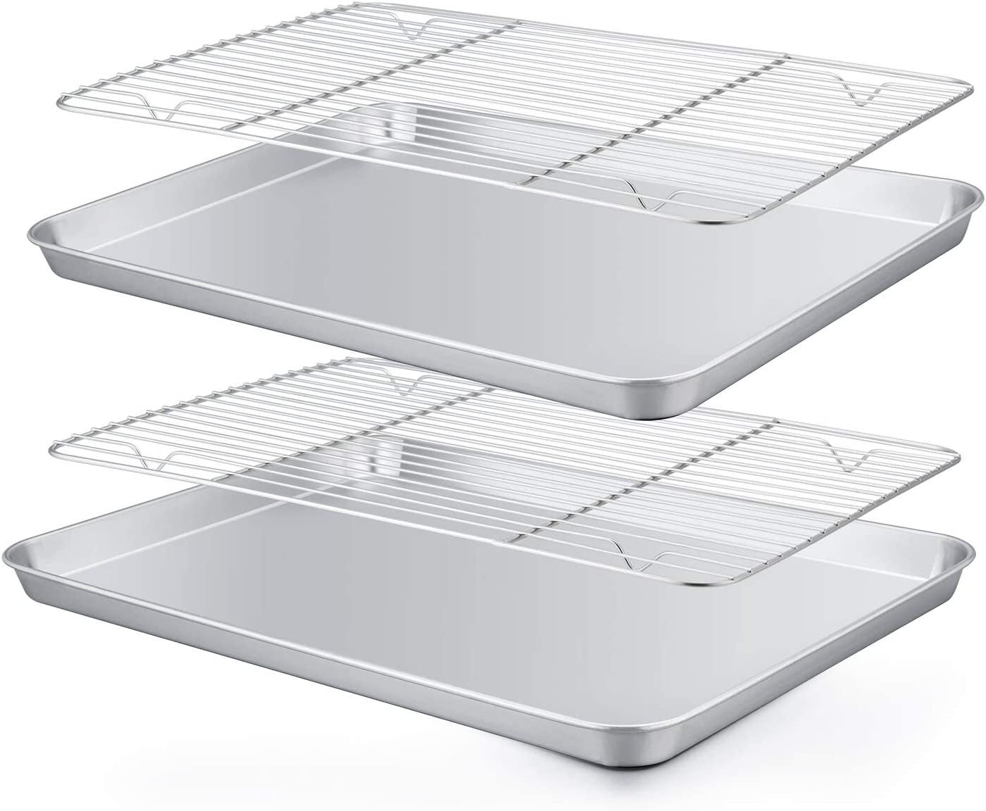 Baking Sheet With Rack Set Sheets Racks Stainless Steel Cookie