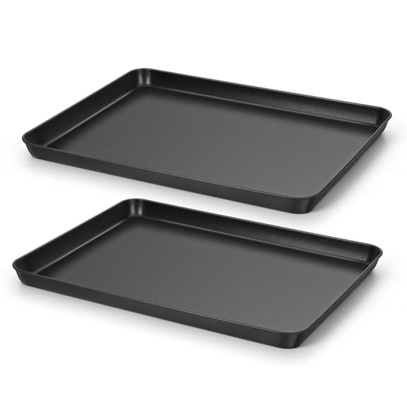 Baking Sheet Set of 2, 16x12x1 Inch Cookie Pans for Oven Baking