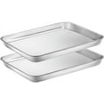 thumbnail image 1 of Baking Sheet Stainless Steel Baking Tray Cookie Sheet Oven Pan Rectangle Size 12 x 10 x 1 inch, Non Toxic & Healthy, Rust Free & Less Stick, Thick & Sturdy, Easy Clean & Dishwasher Safe, 1 of 7