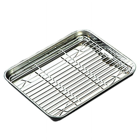 Baking Sheet Tray with Removable Rack Set Stainless Steel Cooling Pan for Oven