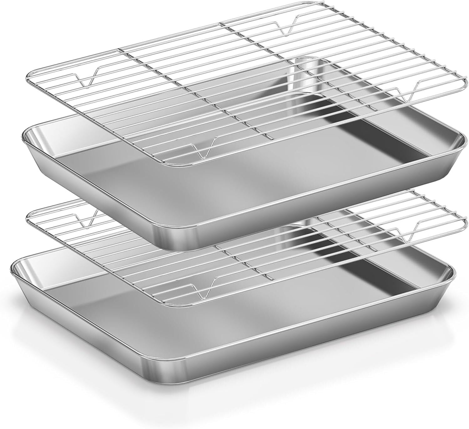 Stainless Steel Nonstick Sheet Pan Set with Racks, 12 x 10 Inches