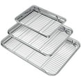 Baking Sheet with Rack Set (3 Pans + 3 Racks), Stainless Steel Baking