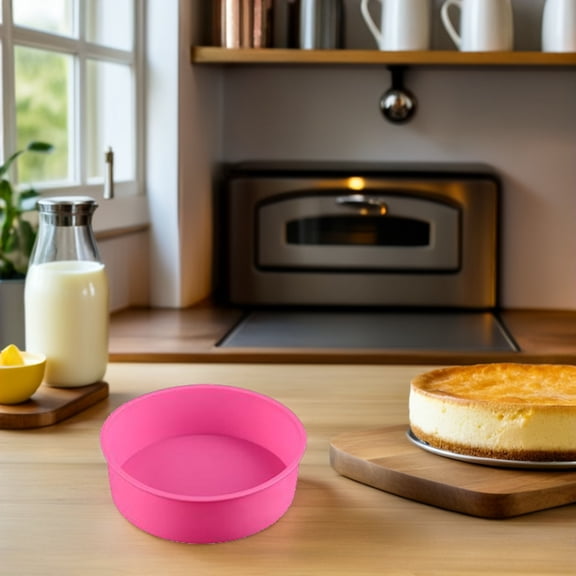 6-Inch Round Silicone Cake Pan Non-Stick Bakeware Mold for Baking Cakes, Desserts, Pastries - , Flexible, Random Color