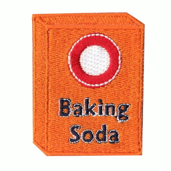 Baking Soda Box Logo Embroidered Iron on Patch