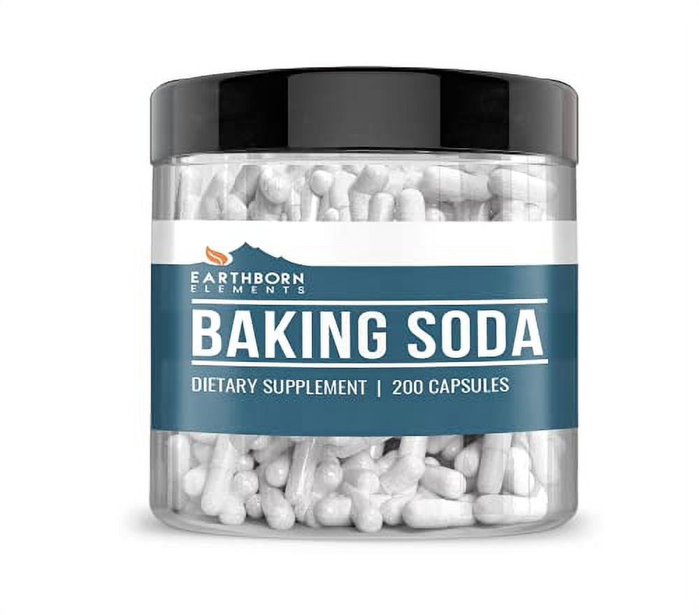Baking Soda Capsules (200 Capsules, 1600 Mg/Serving) Sodium Bicarbonate