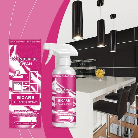 Baking Soda Cleaning Spray For Home & Kitchen - Heavy Grease & Stain Remover, Reduces Odors, Fresh Scent(1PCS)