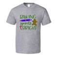 thumbnail image 1 of Baking Spirits Bright Christmas Tee Holiday Tshirt Great Yuletide T Shirt, 1 of 1