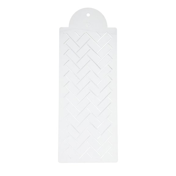 Baking Stencil Herringbone Pattern Single Sheet for Cake Decorating Party Home Bakery Use
