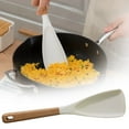 thumbnail image 1 of Baking Supplies Top Gadgets for Bakers Multi Function Spoon 2 in 1 Multi Function Spatula Spoon for Cooking Serving Long Head Silicone Salad Spatula Spoon with Wood Handle Cooking Utensil, 1 of 7