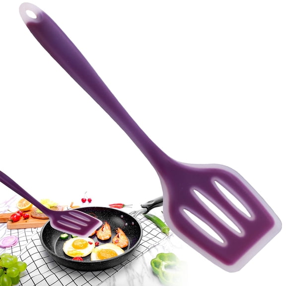 Baking Supplies Top Gadgets for Bakers Silicone Turner Spatula Slotted Spatula Heat Rubber Spatula Non Stick Kitchen Utensil for Cooking Fish Eggs Pancakes