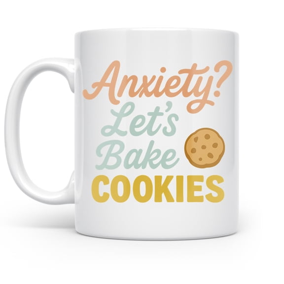 Baking Therapy 11 oz Coffee Mug - Funny Gift for Cookie Lovers White Ceramic