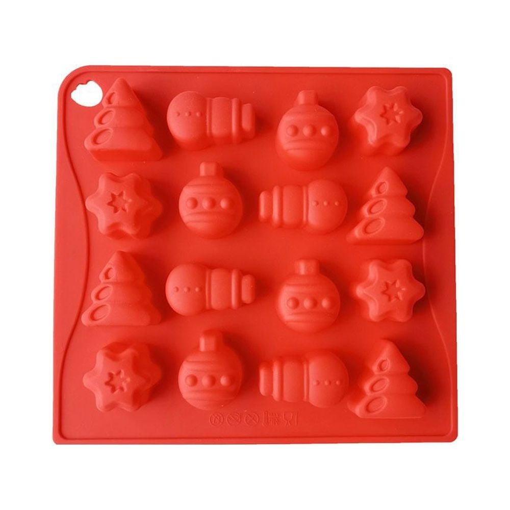 LTGICH 2 Pcs 6 Cavity Christmas Tree Silicone Mold Cake Baking Mold Chocolate Candy Handmade Soap Ice Cube Biscuit Moulds No-Stick Christmas Baking Trays