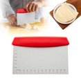 thumbnail image 1 of Knife Cutter Baking Tool Vegetable Cutter Dough Cutters With Measuring Scale Food Grade Stainless Scraper Cutter Tool For Baking,Red Kitchen Cutter, 1 of 9
