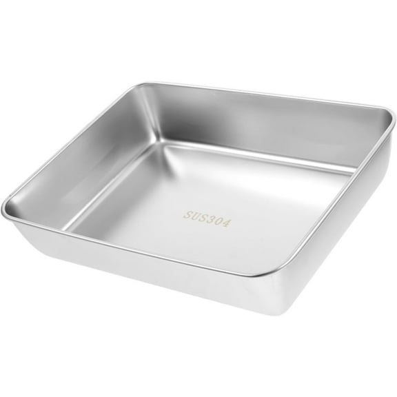 Baking Tray,316 Stainless Preservation Box with Lid Square Plate Refrigerator Storage Box Plate Picnic Box Dumpling Square Box Rectangular Shape