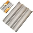 thumbnail image 1 of Baking Tray,French Pan Set Non Stick French Bread Baking Pan With Proofing Cloth And Dough Cutter Making Home Baking Tools Kit For Homemade Bread, 1 of 10