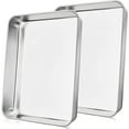 thumbnail image 1 of Baking Tray Set of 2,Casewin Stainless Steel Baking Sheet Pan Professional, Non Toxic & Healthy, Mirror Finish & Rust Free, Easy Clean & Dishwasher Safe, 1 of 5