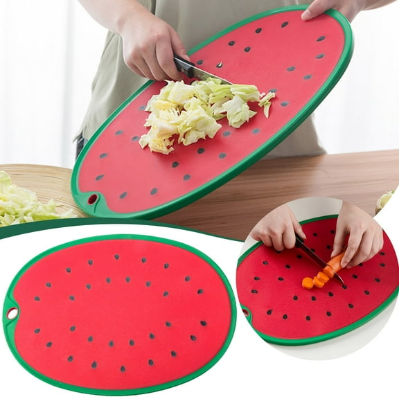 Baking Trays,Fun Watermelon Shape Can Be Hung Plastic Cutting Board Thick Models Cutting Board Cutting Meat Size Pp Kitchen Utensils