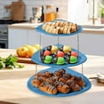 thumbnail image 1 of Baking Trays & Trays 3 Tier Party Tray with Decorative Design Folds For Compact Storage An Elegant Serving Tray for Sandwiches Cake Cheese and Meats, C, 1 of 9