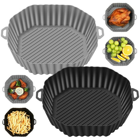 Baking Trays & Trays Air Fryer Silicone Liners Non Stick for Oven & Microwave 2Pcs Pot Replacement of Parchment Paper Liners for 36 To 8