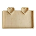 thumbnail image 1 of Baking Trays & Trays Heart Shaped Charcuterie Board Double Heart Shaped Plate Wood Serving Platters for Valentine's Day Snack Candy Food Fruit Serving Tray, 1 of 8