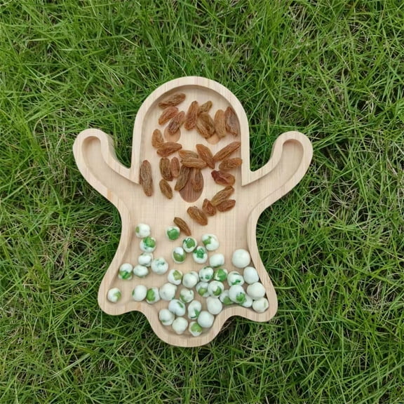 Baking Trays,Wooden Halloween Tray Pumpkin Bat Snack Tray Dinner Tray Solid Wood Wooden Tray