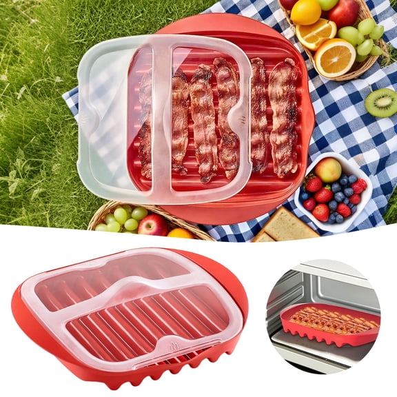 Baking Trays and Accessories Microwave Tray with Lid for Easy Cooking Splatter- Design Ideal for Kitchen Bakeware Dishwasher Cookware