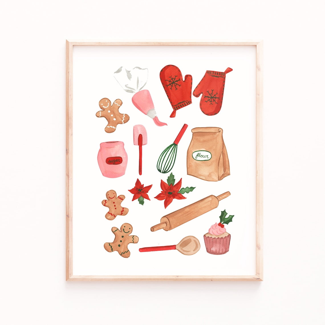 Baking Wall Art: WhimsicalKitchen Poster Art Print Home Decor, Unframed ...