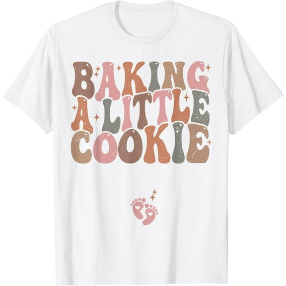 Baking a Little Cookie Christmas Pregnancy Announcement T-Shirt
