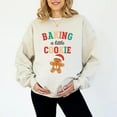 thumbnail image 1 of Baking a Little Cookie Sweatshirt | Cute Gingerbread Pregnancy Announcement Pullover, 1 of 6