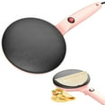 thumbnail image 1 of Baking tools for cookies Instant Crepe Maker 8" Griddle Crepe Maker Non Stick Pan Auto Thermostat Handheld Long Handle Portable Breakfast Maker For Pancake Chapati, 1 of 9