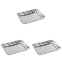 aking Sheet For Toaster Oven Cookie Sheets Pans For Toaster Oven，Small Stainless Baking Sheet Tray Dishwasher Oven Pan Anti Sturdy & Heavy  27cm*20cm*2 cm,3 pieces