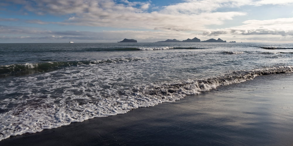 Bakkafjara Beach South Coast Iceland Canvas Art - Panoramic Images (9 x 27)