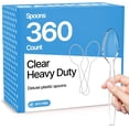 thumbnail image 1 of Bakken 360-Piece Spoons Heavy Duty Disposable Cutlery Set, Heat-Resistant, Reusable Clear Plastic Utensils, 1 of 4