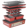 thumbnail image 1 of Bakken 8-Piece Ceramic Coated Bakeware Set, Nonstick Aluminized Steel, Oven Safe 500°F, Dishwasher Safe, 1 of 7
