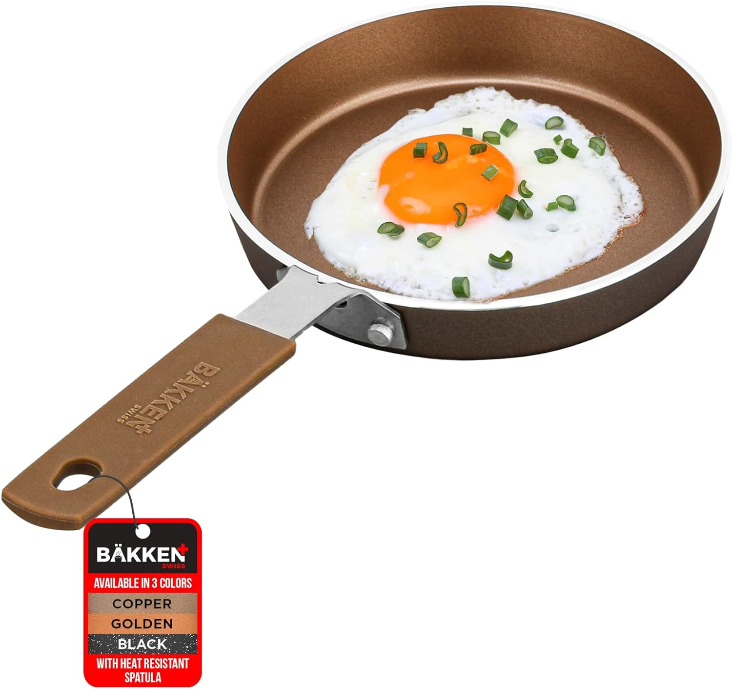 Golden Copper Cast Iron Mini Nonstick Skillet Set