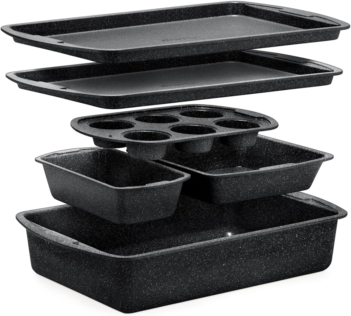 Bakken Swiss 6-Piece Non-Stick Gray Stone Bakeware Set