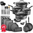 thumbnail image 1 of Bakken Swiss Cookware Set – 23 Piece –Black Multi-Sized Cooking Pots with Lids, Skillet Fry Pans and Bakeware, 1 of 6